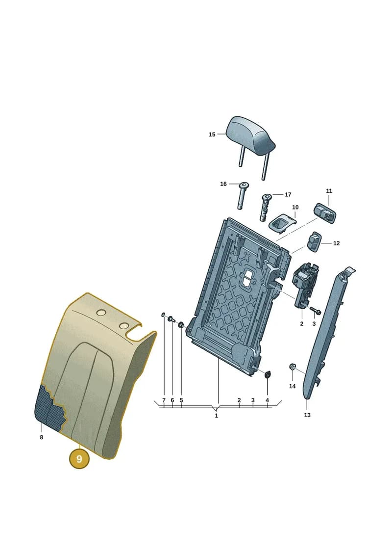 8B3885805TBFG — Audi A5 Limousine (2024-2025) diagram 8wh885200, position 9