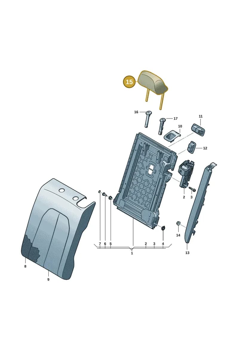 8B3885901GGMK — Audi A5 Limousine (2024-2025) diagram 8wh885200, position 15
