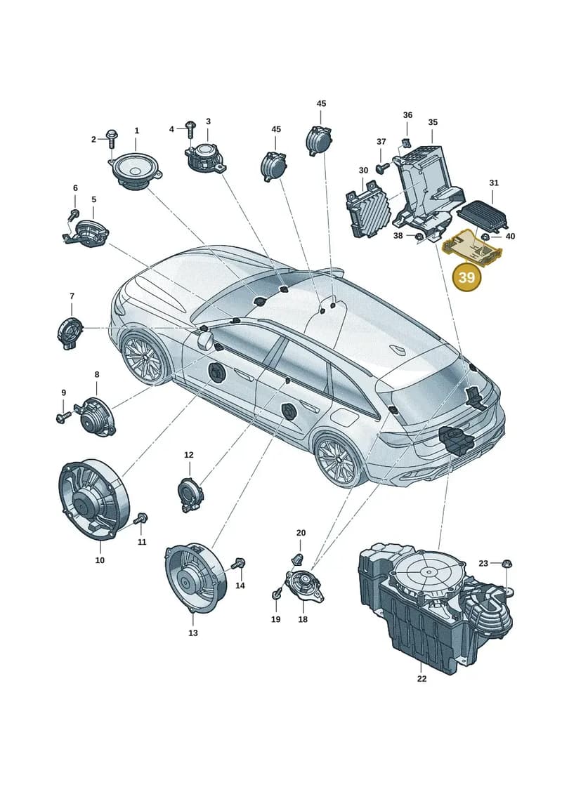 8B3907456A — Audi A5 Avant (2024-2025) diagram 4pa035350, position 39
