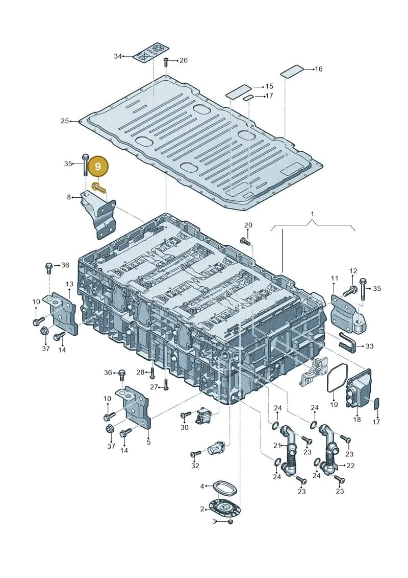 8B3915115C — Audi Q8 (2018-2025) diagram 429915500, position 9