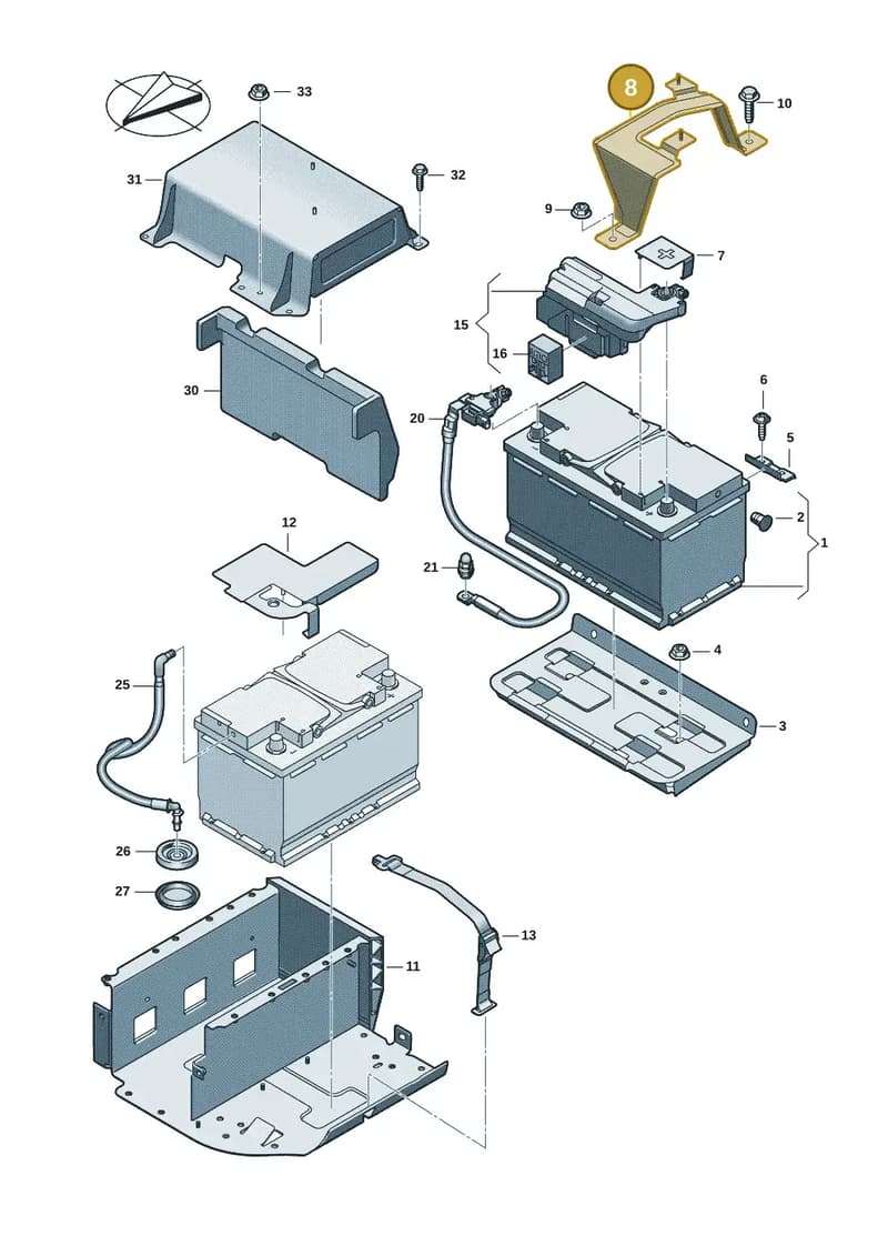 8B3915399A — Audi A5 Limousine (2024-2025) diagram 8wh915000, position 8