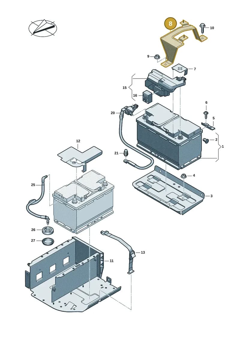 8B3915812 — Audi A5 Limousine (2024-2025) diagram 8wk915000, position 8