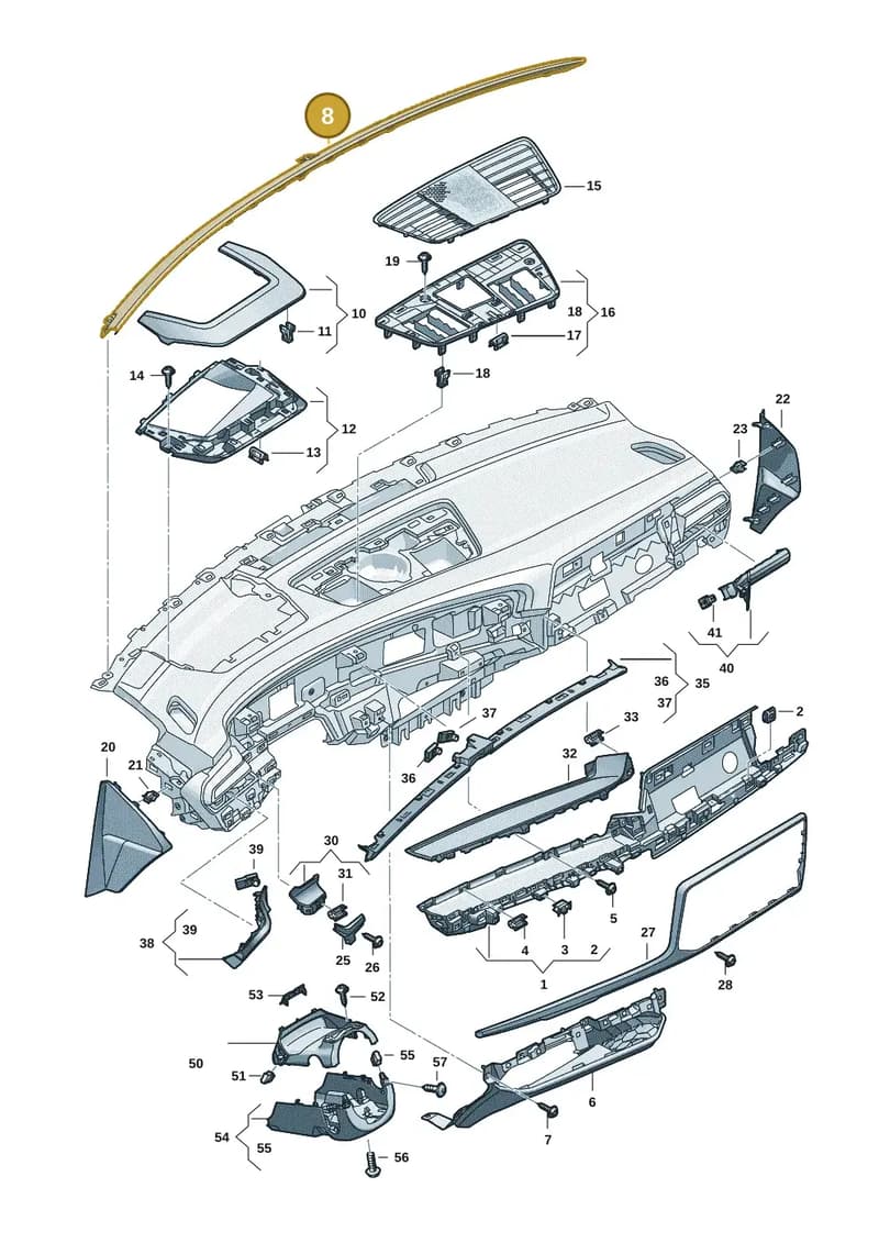 8B39194514PK — Audi A5 Limousine (2024-2025) diagram 8wk857150, position 8