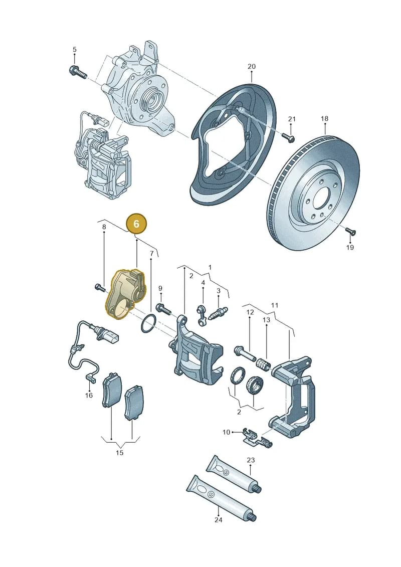 8B3927281 — Audi A5 Limousine (2024-2025) diagram 8wk615060, position 6