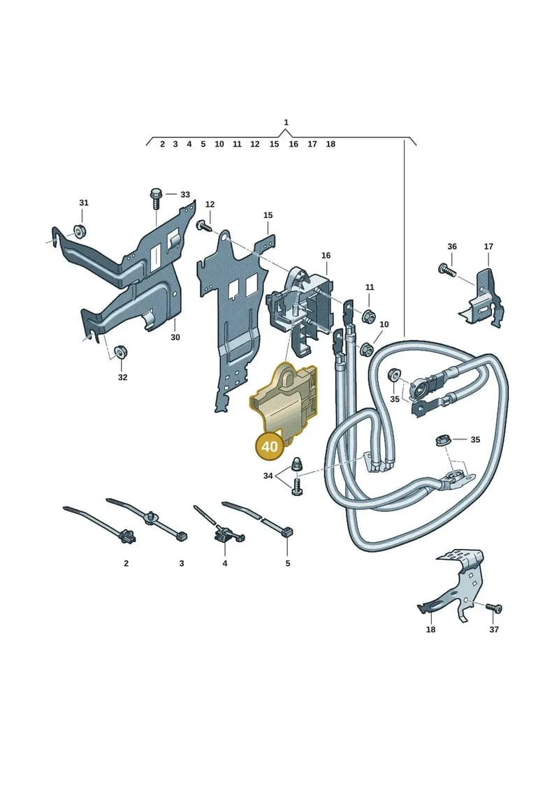 8B3937132B — Audi A5 Limousine (2024-2025) diagram 8wk972080, position 40