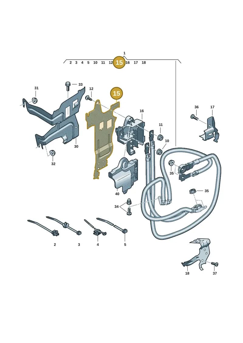 8B3941867 — Audi A5 Limousine (2024-2025) diagram 8wk972080, position 15