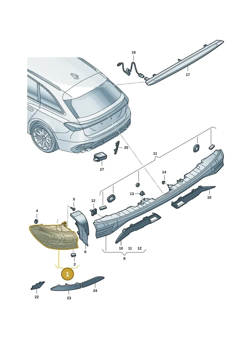 8B3945091 — Audi A5 Limousine (2024-2025) diagram 8wk945000, position 1