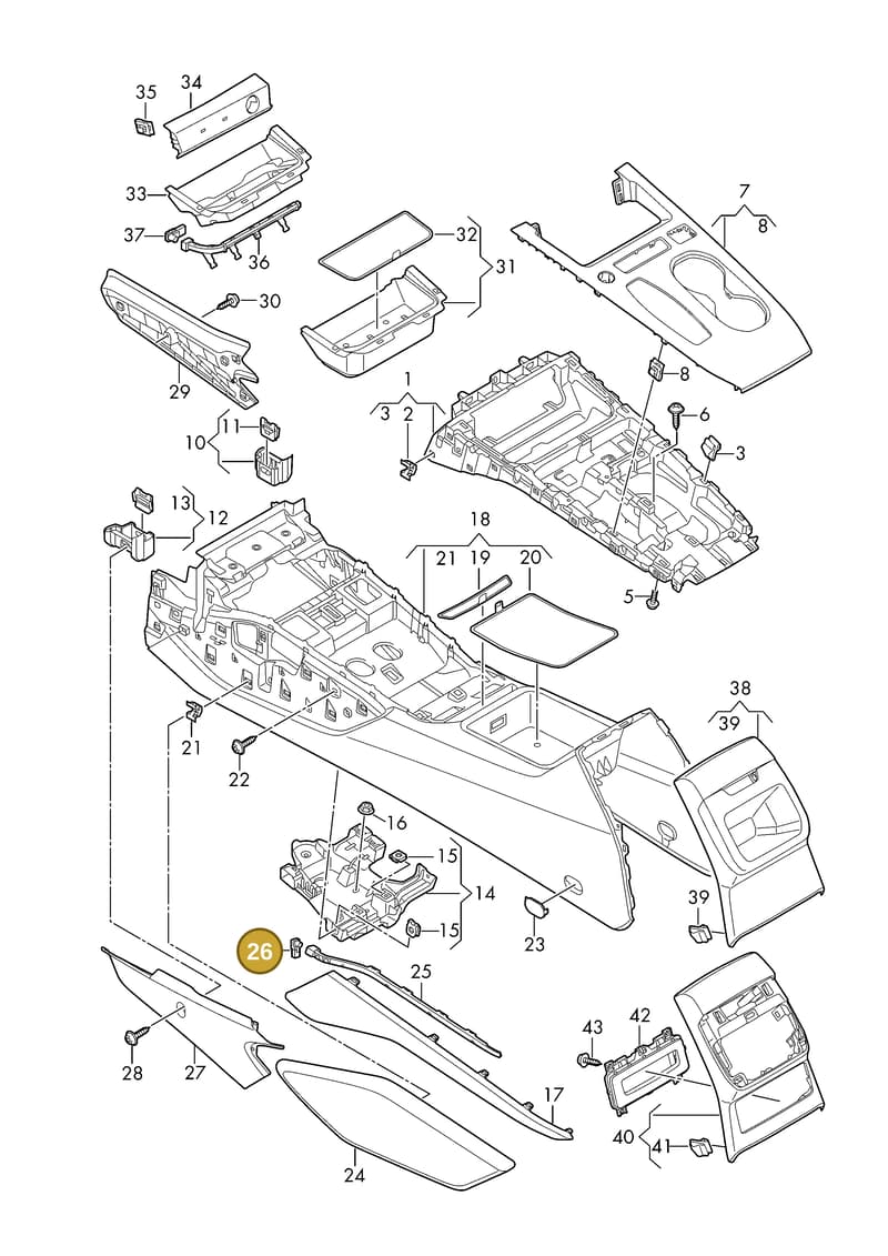 8B3947355B — Audi A5 Limousine (2024-2025) diagram 8wk863500, position 26
