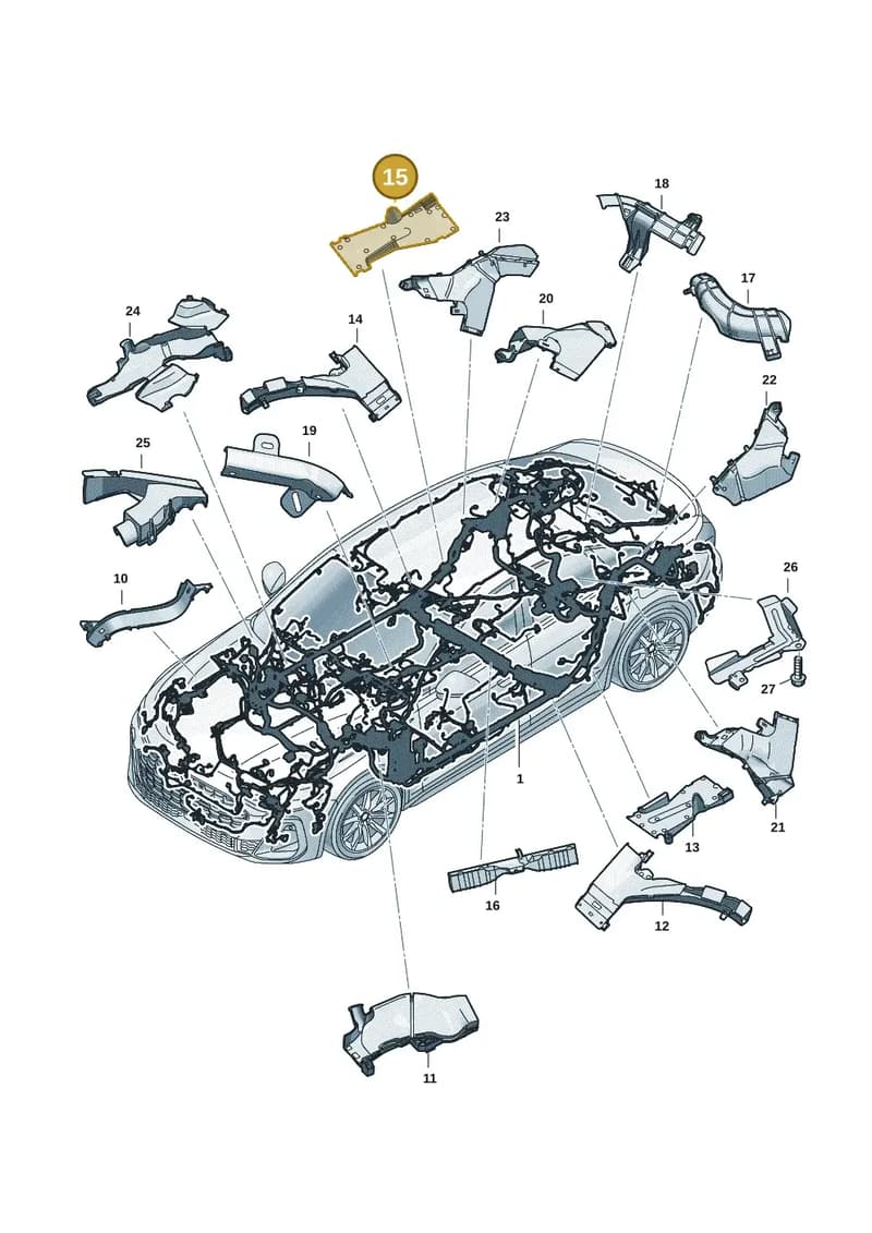8B3971822B — Audi A5 Limousine (2024-2025) diagram 8wh971800, position 15