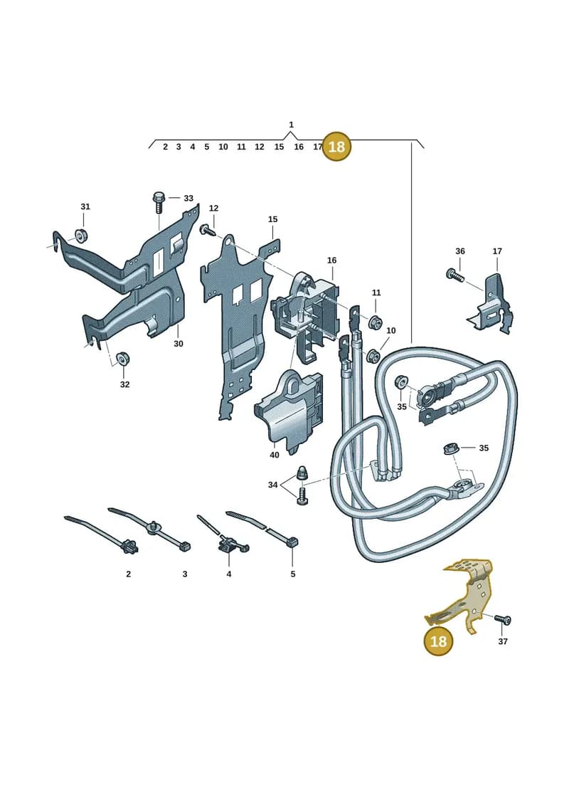 8B3971845AF — Audi A5 Limousine (2024-2025) diagram 8wk972080, position 18