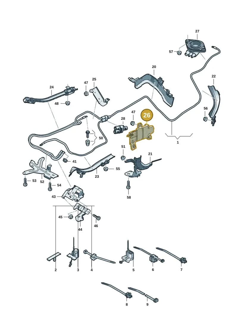 8B3971845AM — Audi A5 Limousine (2024-2025) diagram 8wk972020, position 26