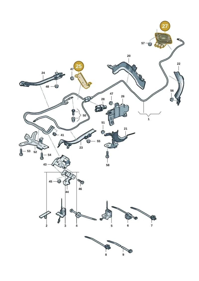 8B3971871B — Audi A5 Limousine (2024-2025) diagram 8wk972020, position 25+27