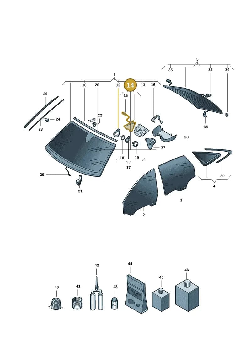 8B3980281 — Audi A5 Limousine (2024-2025) diagram 8wh845000, position 14