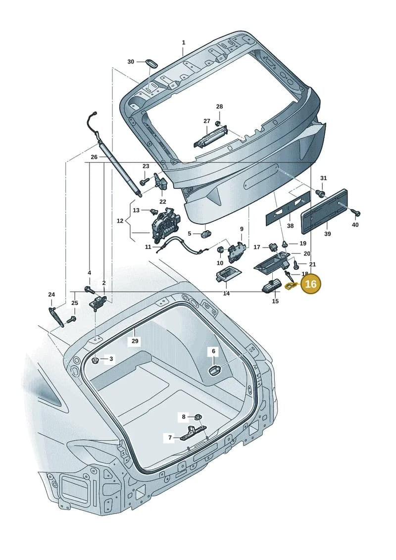 8B3980553 — Audi A5 Avant (2024-2025) diagram 8wk827000, position 16