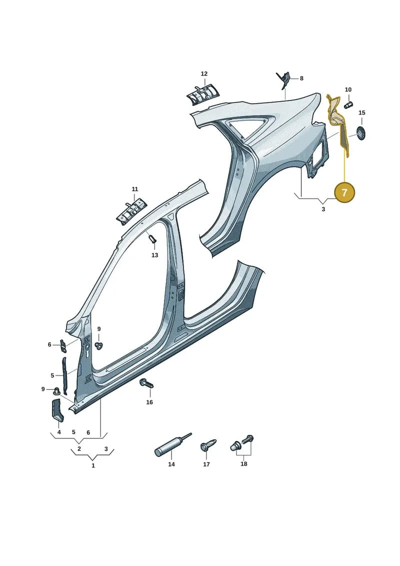 8B5809650 — Audi A5 Limousine (2024-2025) diagram 8wh809050, position 7