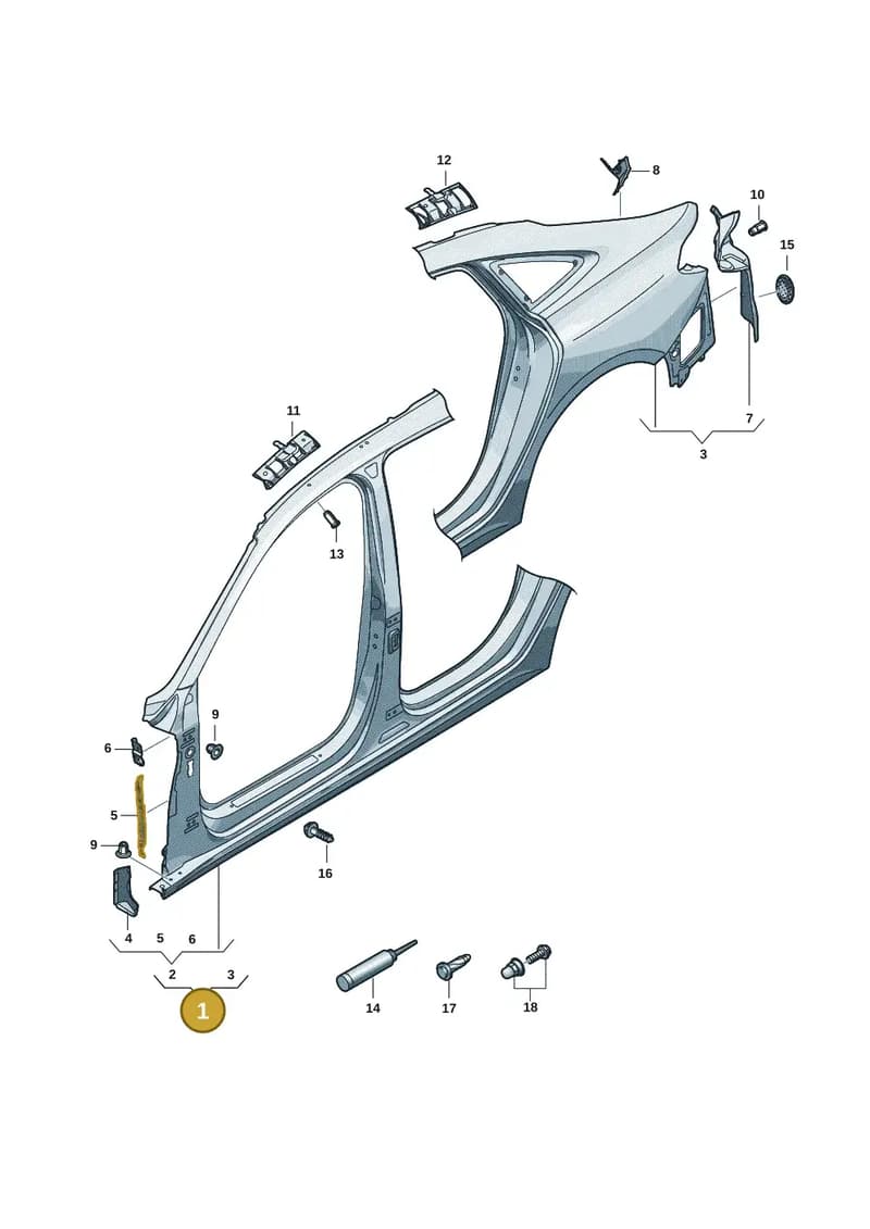 8B5810076Y — Audi A5 Limousine (2024-2025) diagram 8wh809050, position 1