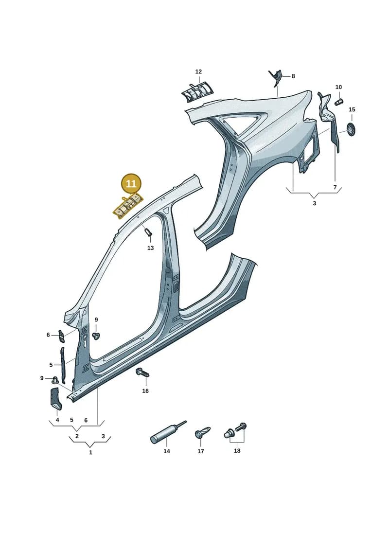 8B5810826A — Audi A5 Limousine (2024-2025) diagram 8wh809050, position 11
