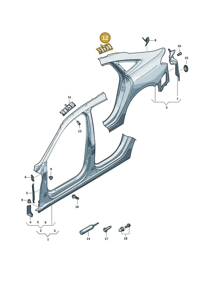 8B5810828A — Audi A5 Limousine (2024-2025) diagram 8wh809050, position 12