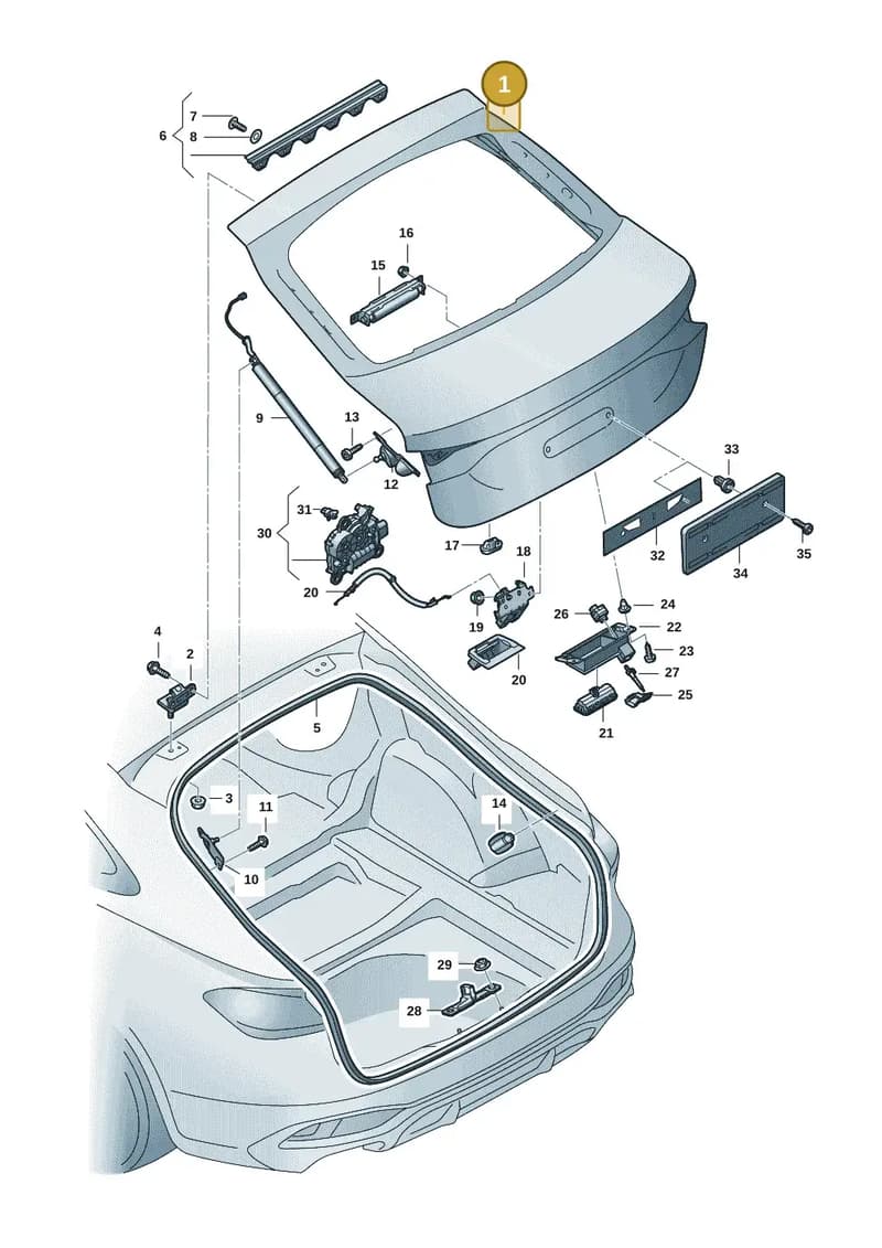 8B5827025 — Audi A5 Limousine (2024-2025) diagram 8wh827000, position 1