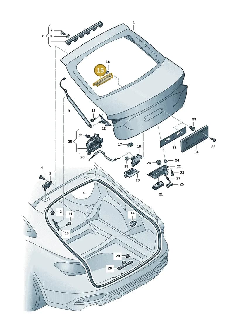 8B5827242 — Audi A5 Limousine (2024-2025) diagram 8wh827000, position 15