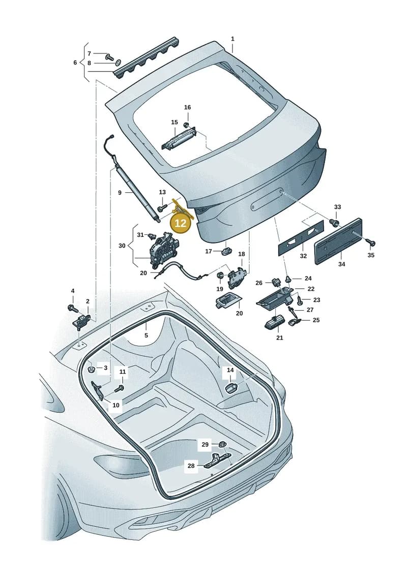 8B5827606 — Audi A5 Limousine (2024-2025) diagram 8wh827000, position 12