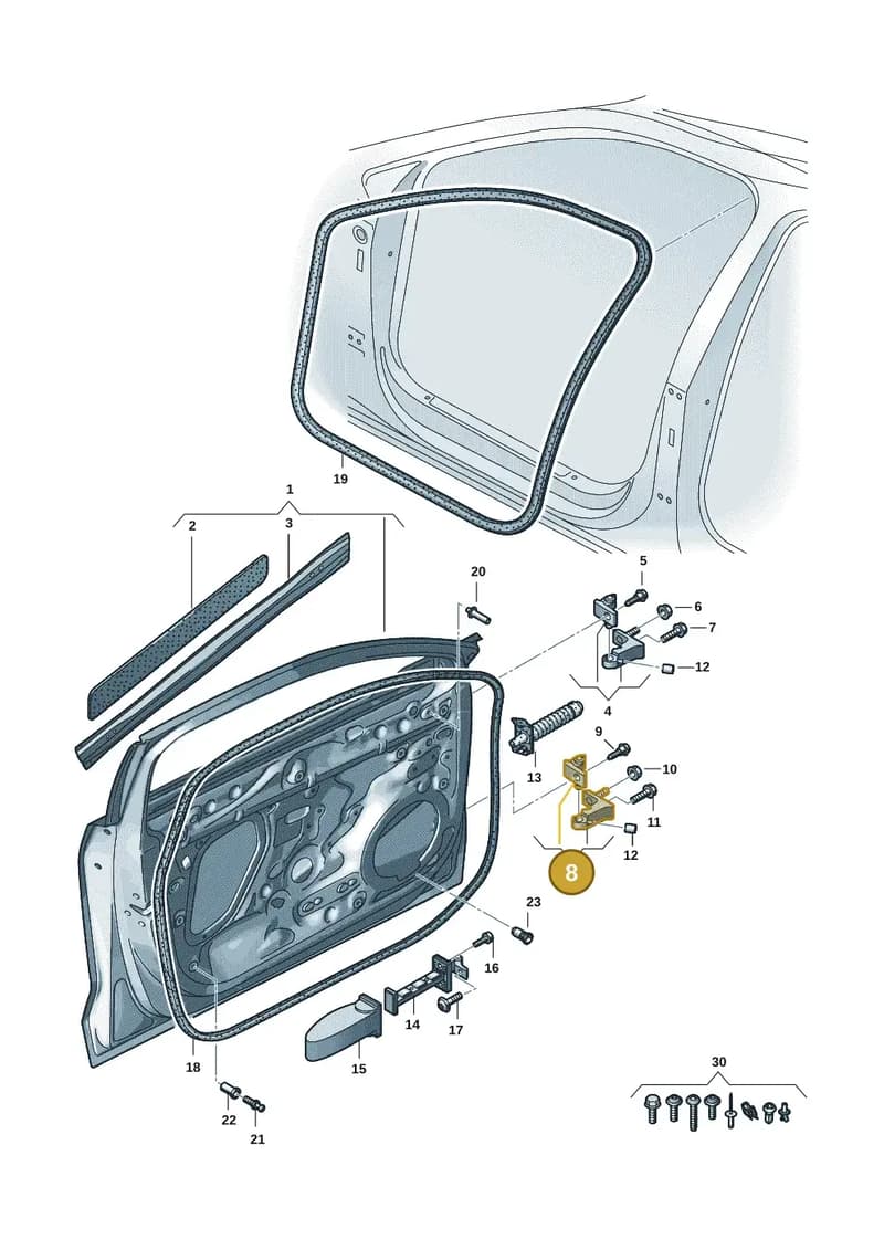 8B5831401A — Audi A5 Limousine (2024-2025) diagram 8wk831010, position 8