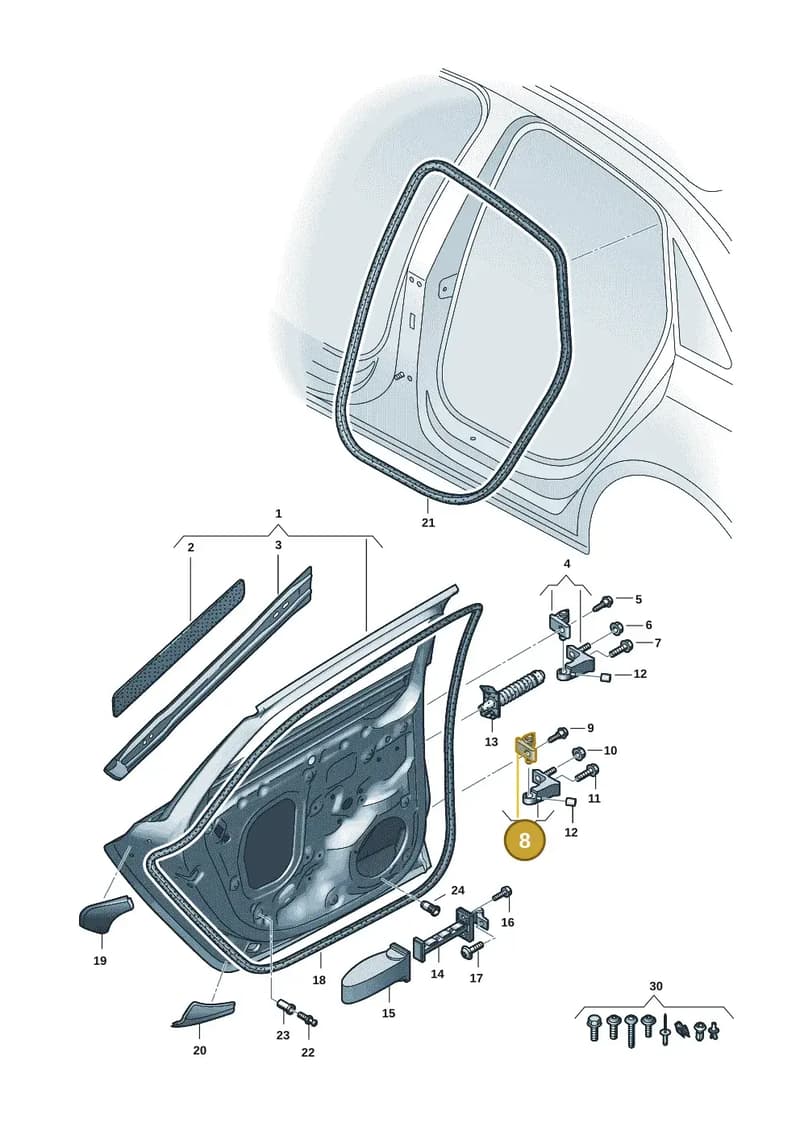 8B5833401A — Audi A5 Limousine (2024-2025) diagram 8wk833010, position 8