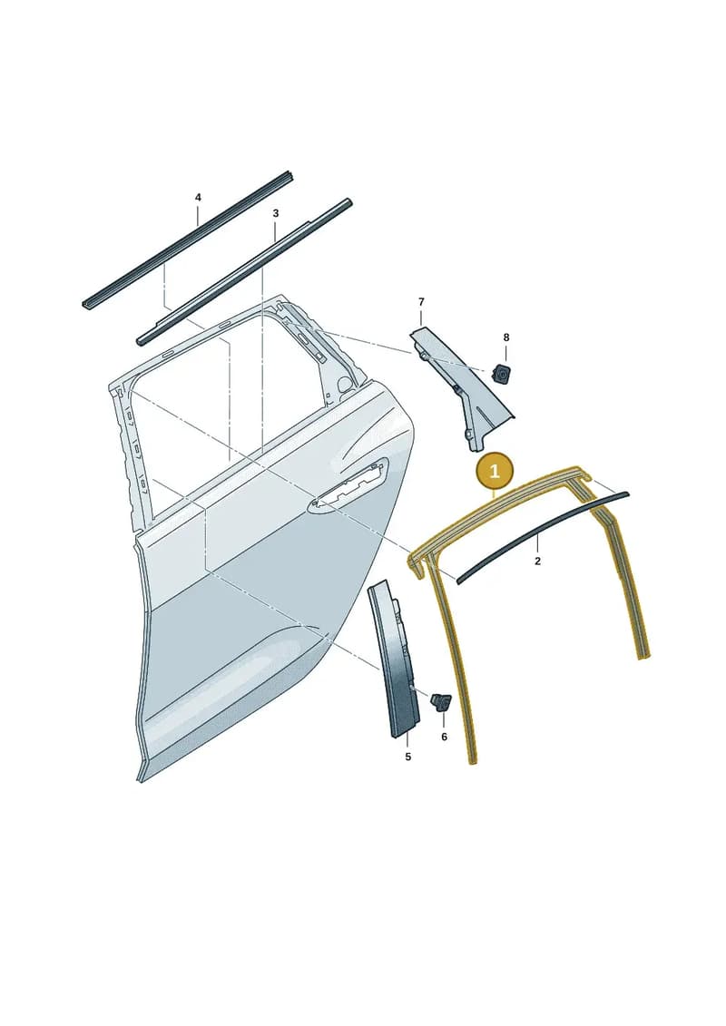 8B5839432B — Audi A5 Limousine (2024-2025) diagram 8wk839040, position 1