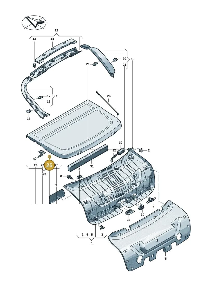 8B5867492 — Audi A5 Limousine (2024-2025) diagram 8wh867900, position 25
