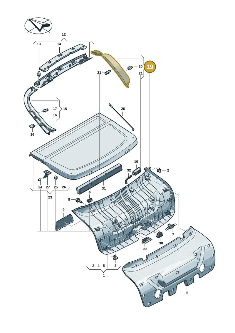 8B58676084PK — Audi A5 Limousine (2024-2025) diagram 8wh867900, position 19