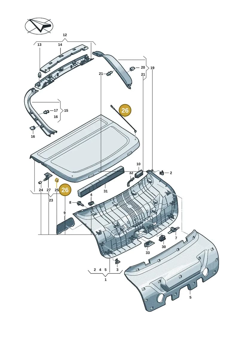 8B5867667 — Audi A5 Limousine (2024-2025) diagram 8wh867900, position 26