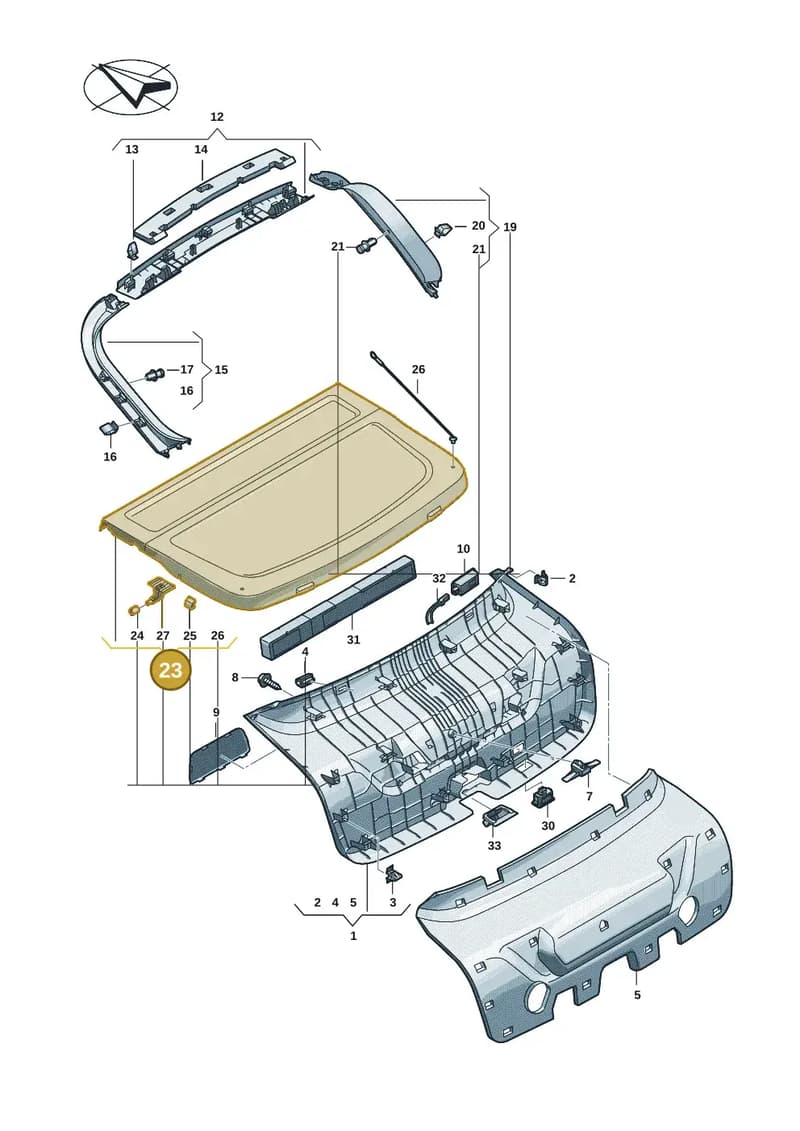 8B5867769A0BL — Audi A5 Limousine (2024-2025) diagram 8wh867900, position 23