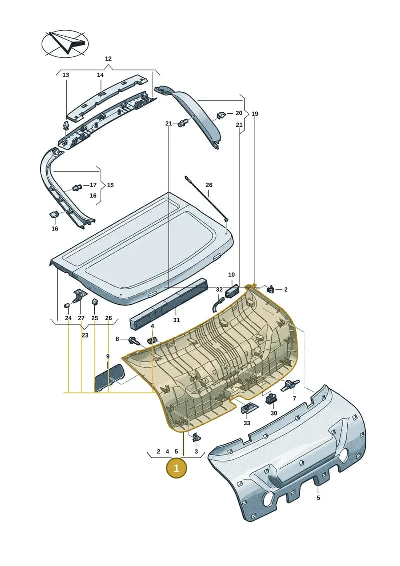 8B5867979B4PK — Audi A5 Limousine (2024-2025) diagram 8wh867900, position 1