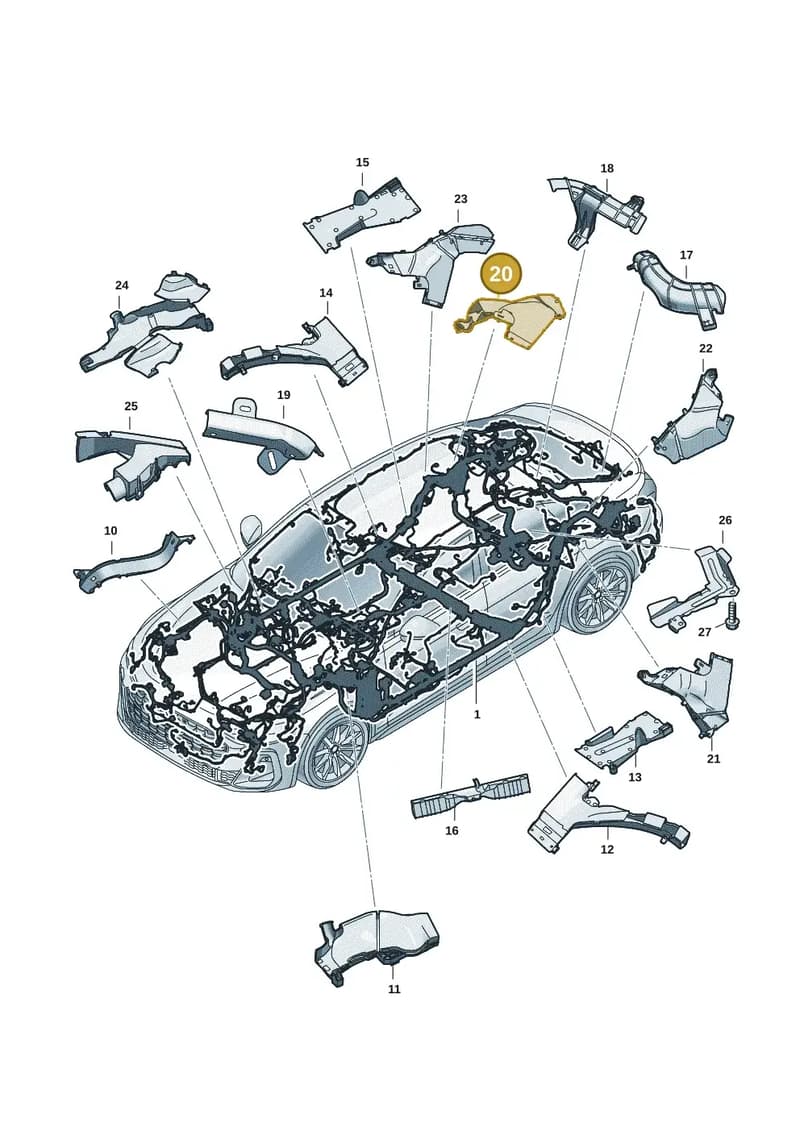 8B5971822A — Audi A5 Limousine (2024-2025) diagram 8wh971800, position 20