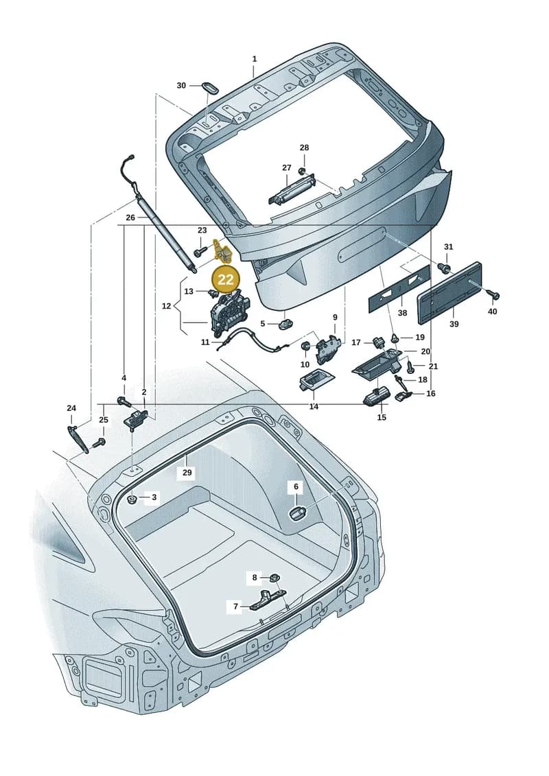 8B9827606 — Audi A5 Avant (2024-2025) diagram 8wk827000, position 22