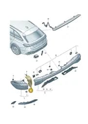 8B9945254 Audi Trim for Tail Light