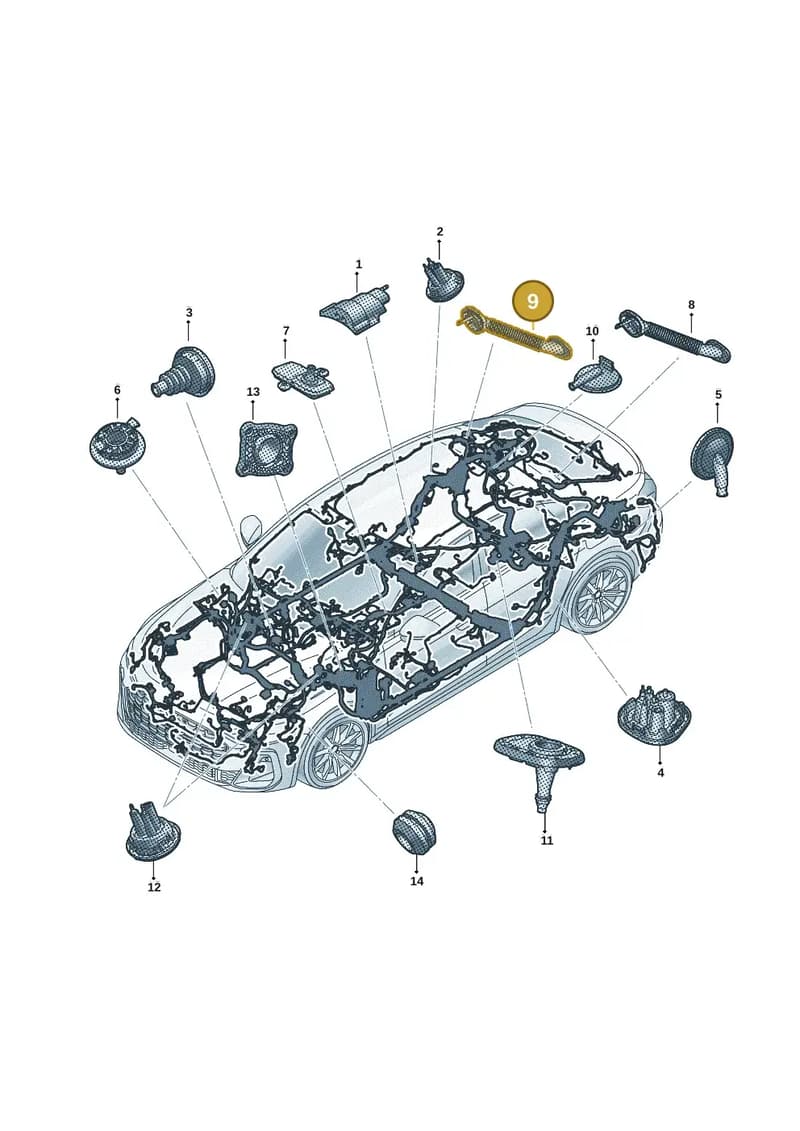 8B9971841A — Audi A5 Limousine (2024-2025) diagram 8wh971815, position 9
