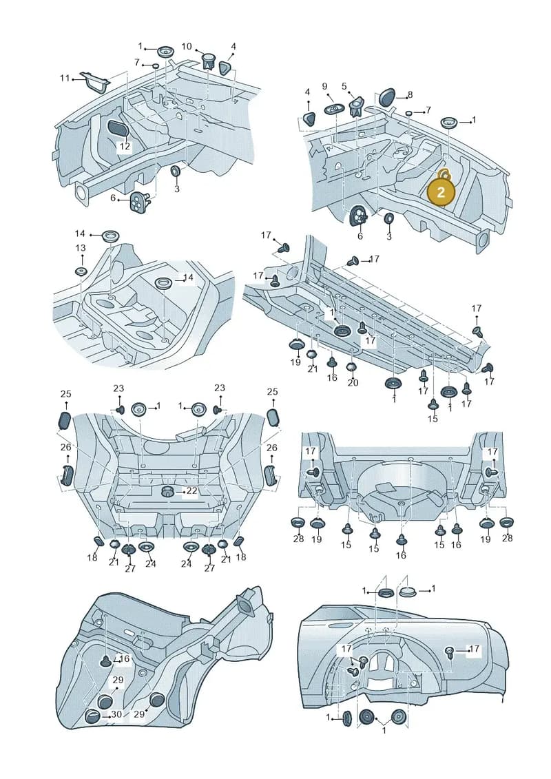 8D0721495B — Audi RS6 qu. (2003-2004) diagram 260803900, position 2