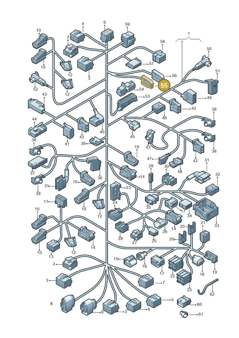 8D0937731A — Audi Q5 qu. 2.0 (2009-2018) diagram 687971090, position 55