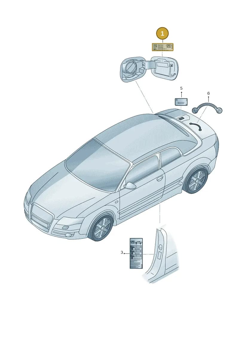 8E0010184T — Audi RS4 Cabrio qu.    08> (2007-) diagram 492010200, position 1