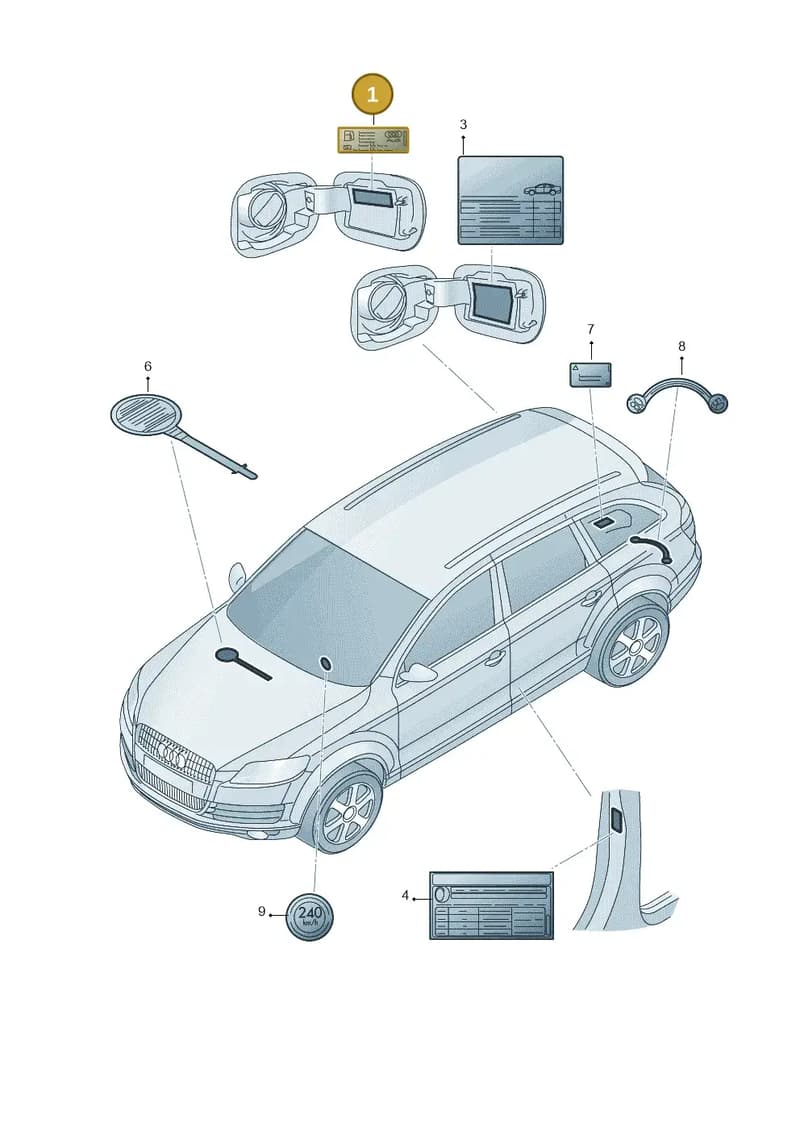 8E0010184T — Audi Q7 qu. 3.0 TDI (2009-2015) diagram 493010200, position 1
