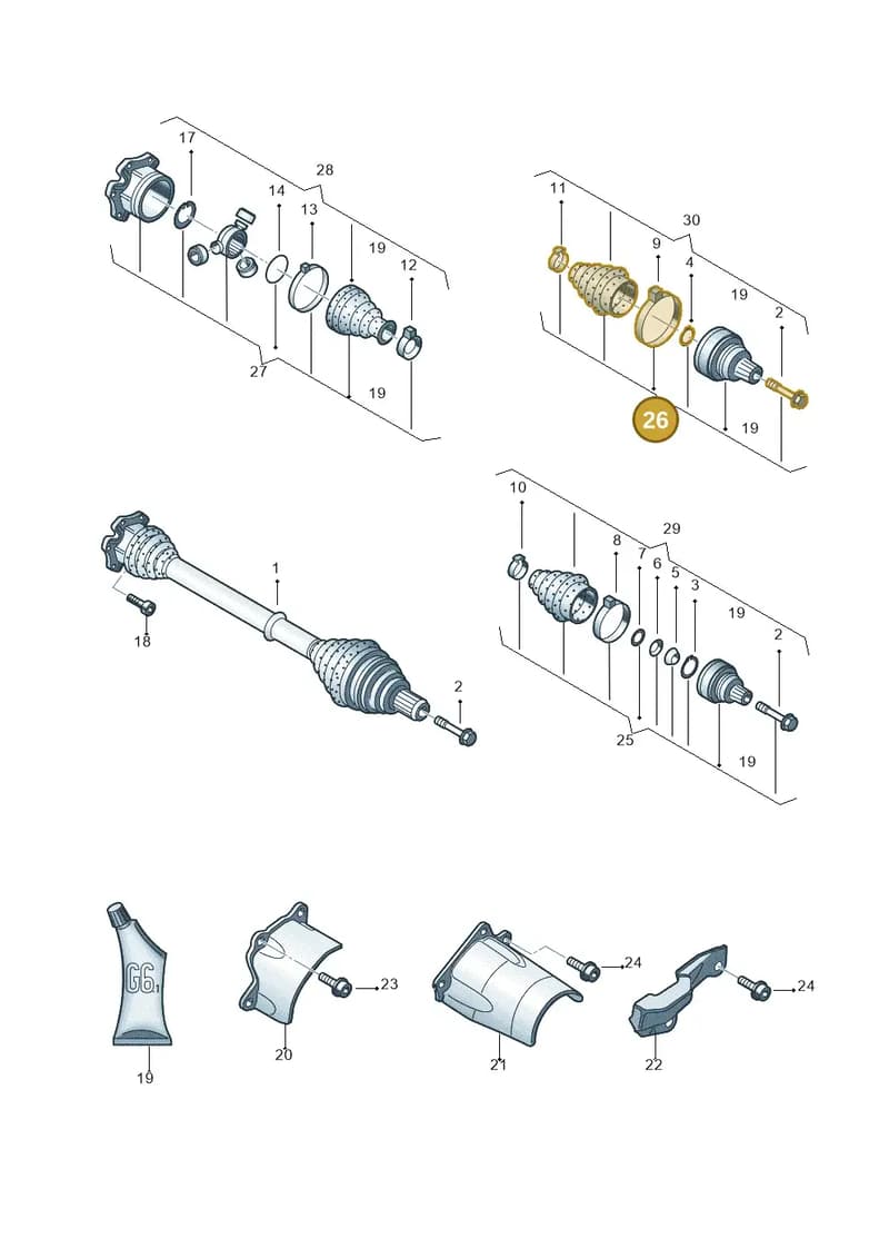 8E0498099D — Audi A4/S4/Av./qu.     05> (2005-) diagram 249407220, position 26