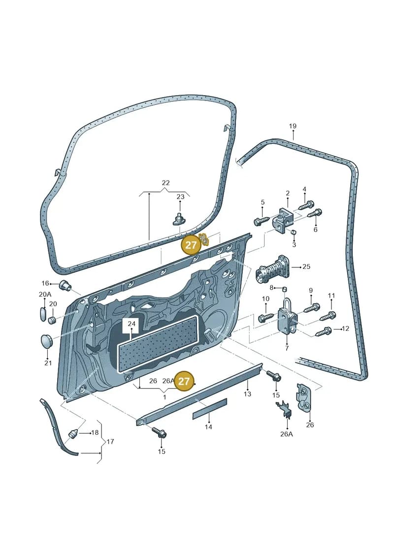 8E0802592 — Audi RS4 qu.           07> (2006-) diagram 249831100, position 27