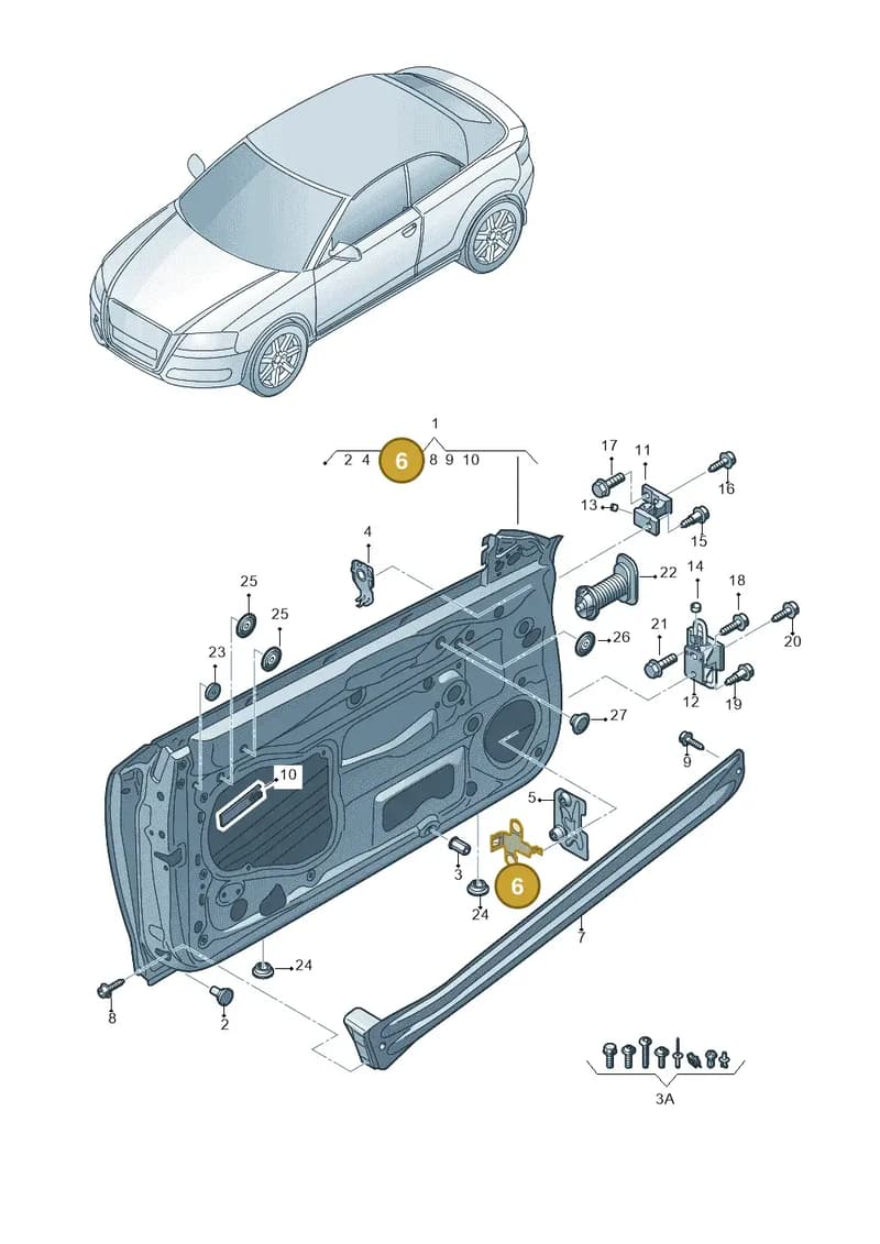 8E0831133B — Audi A3 Cab. 2.0 TDI (2007-2013) diagram 642831100, position 6