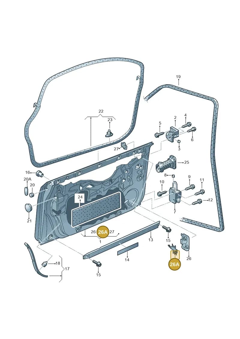8E0831134B — Audi RS4 qu.           07> (2006-) diagram 249831100, position 26A