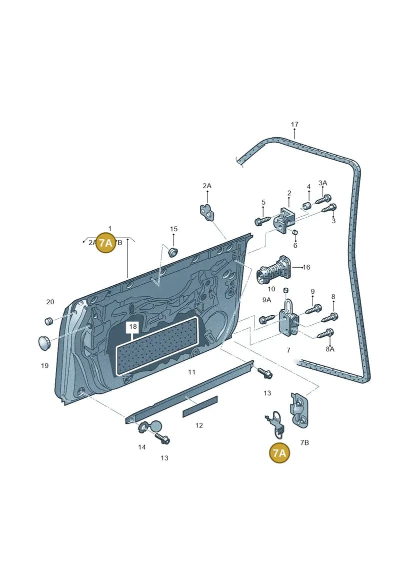8E0831134B — Audi A6 2.7 TDI (2008-2011) diagram 448831100, position 7A