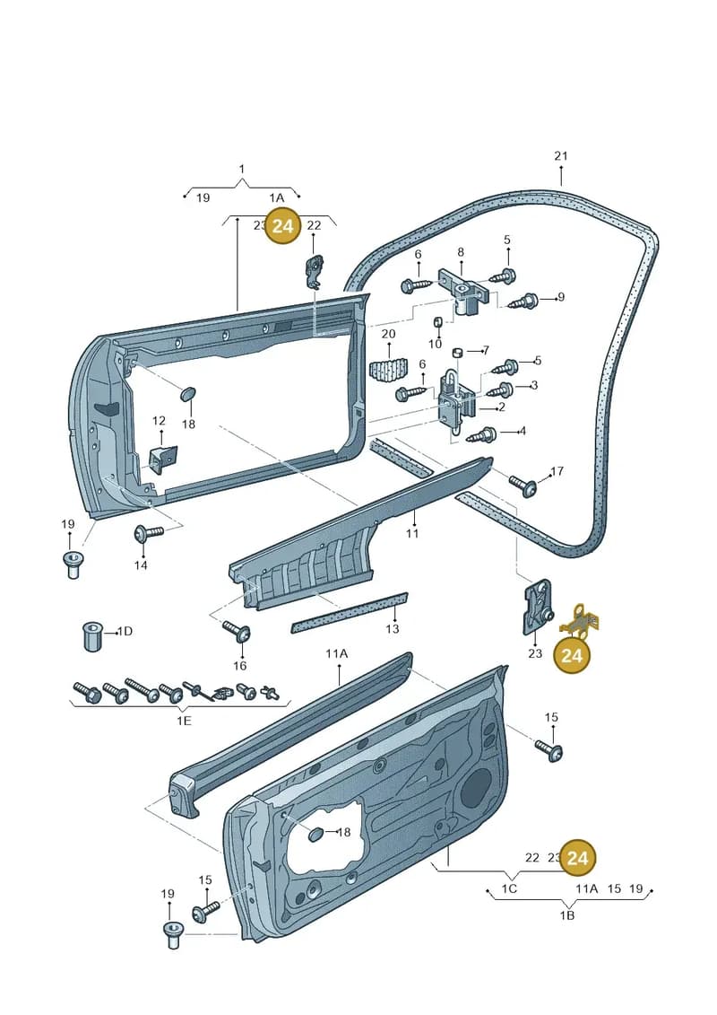 8E0831134B — Audi RS3 Sportback (2011-2012) diagram 412831100, position 24