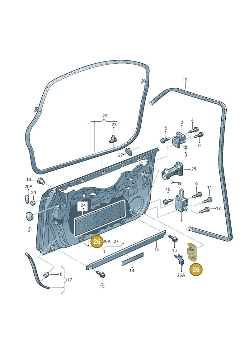 8E0831446E — Audi RS4 qu.           07> (2006-) diagram 249831100, position 26
