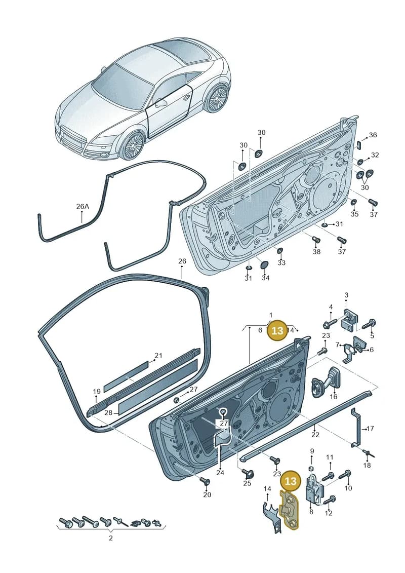 8E0831446E — Audi TTS Coupe 2.0 (2010-2014) diagram 609831100, position 13