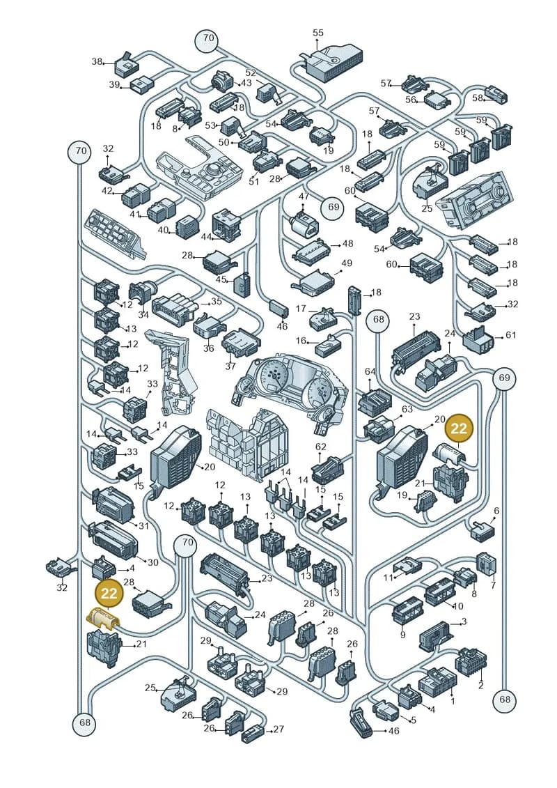 8E0971981A — Audi A8/S8/qu. lang    08> (2007-) diagram 291971820, position 22